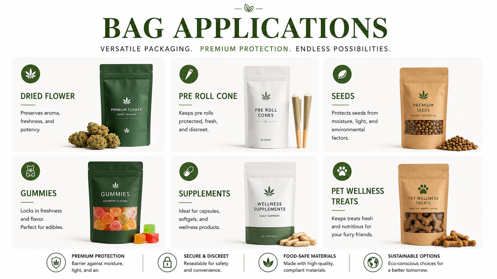 custom shape mylar bag for Cannabis
